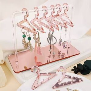 Pink Acrylic Jewelry Organizer